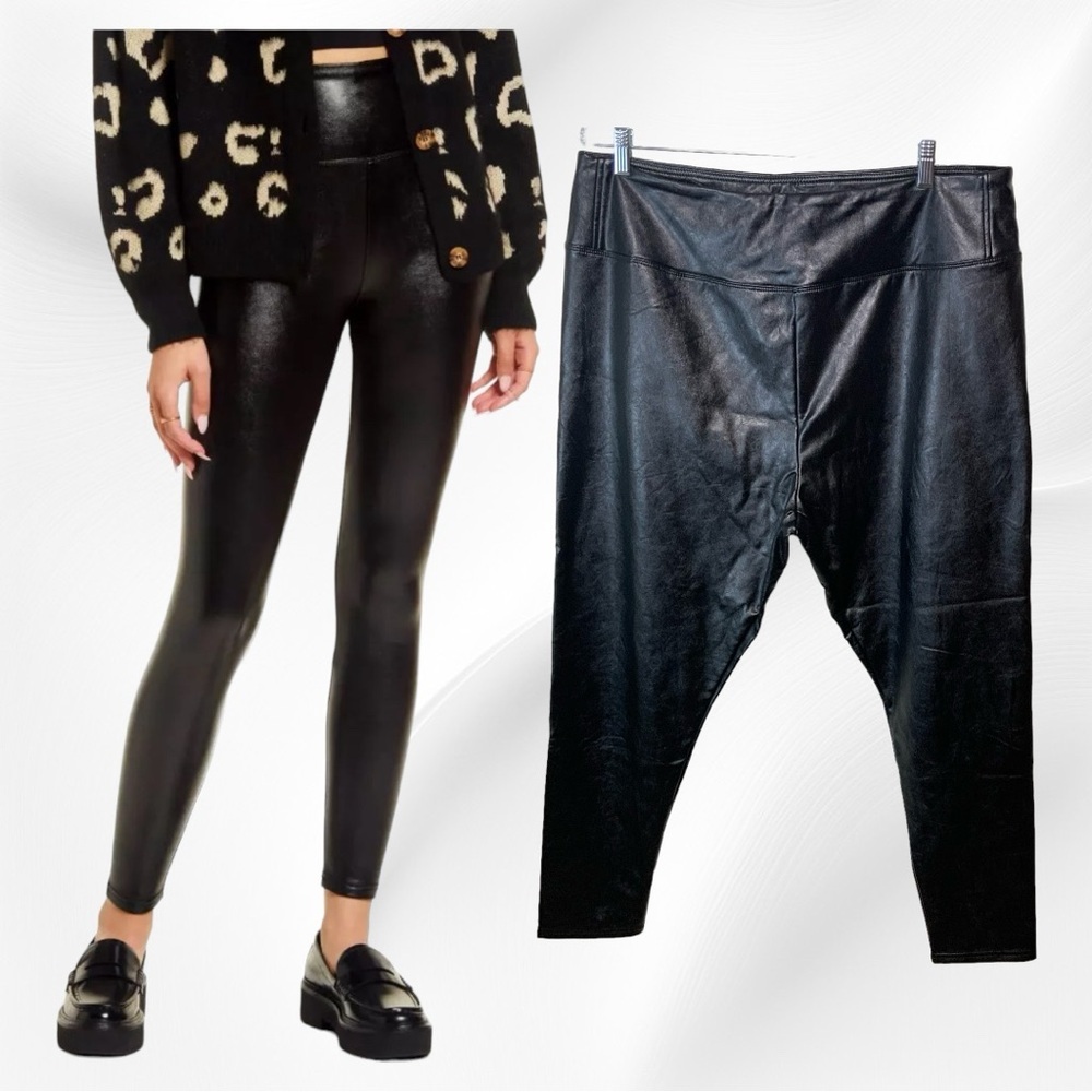 BP by Nordstrom Black Vegan Leather Leggings  Size 3x NWOT